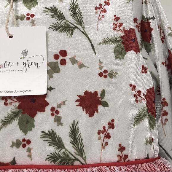NWT Love & Grow Pretty Poinsettia Emery Set 4T - Picture 9 of 9